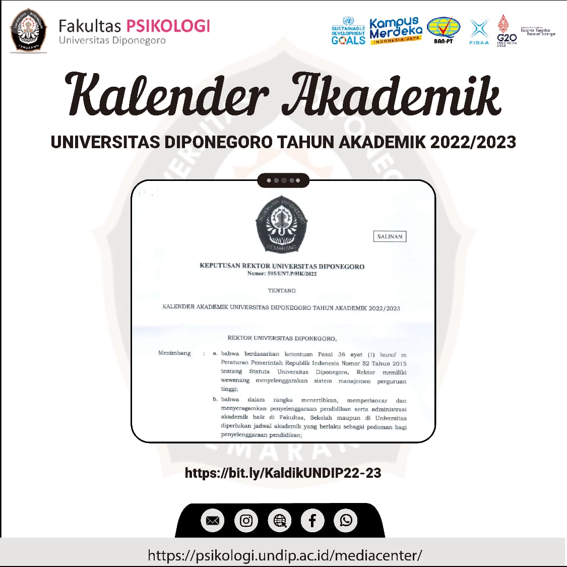 KALENDER AKADEMIK TA 2022/2023